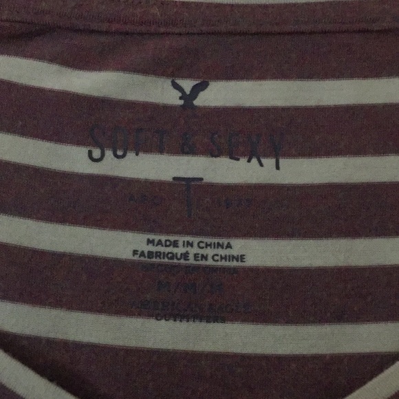 American Eagle Soft & Sexy Striped Long Sleeve - Picture 3 of 4